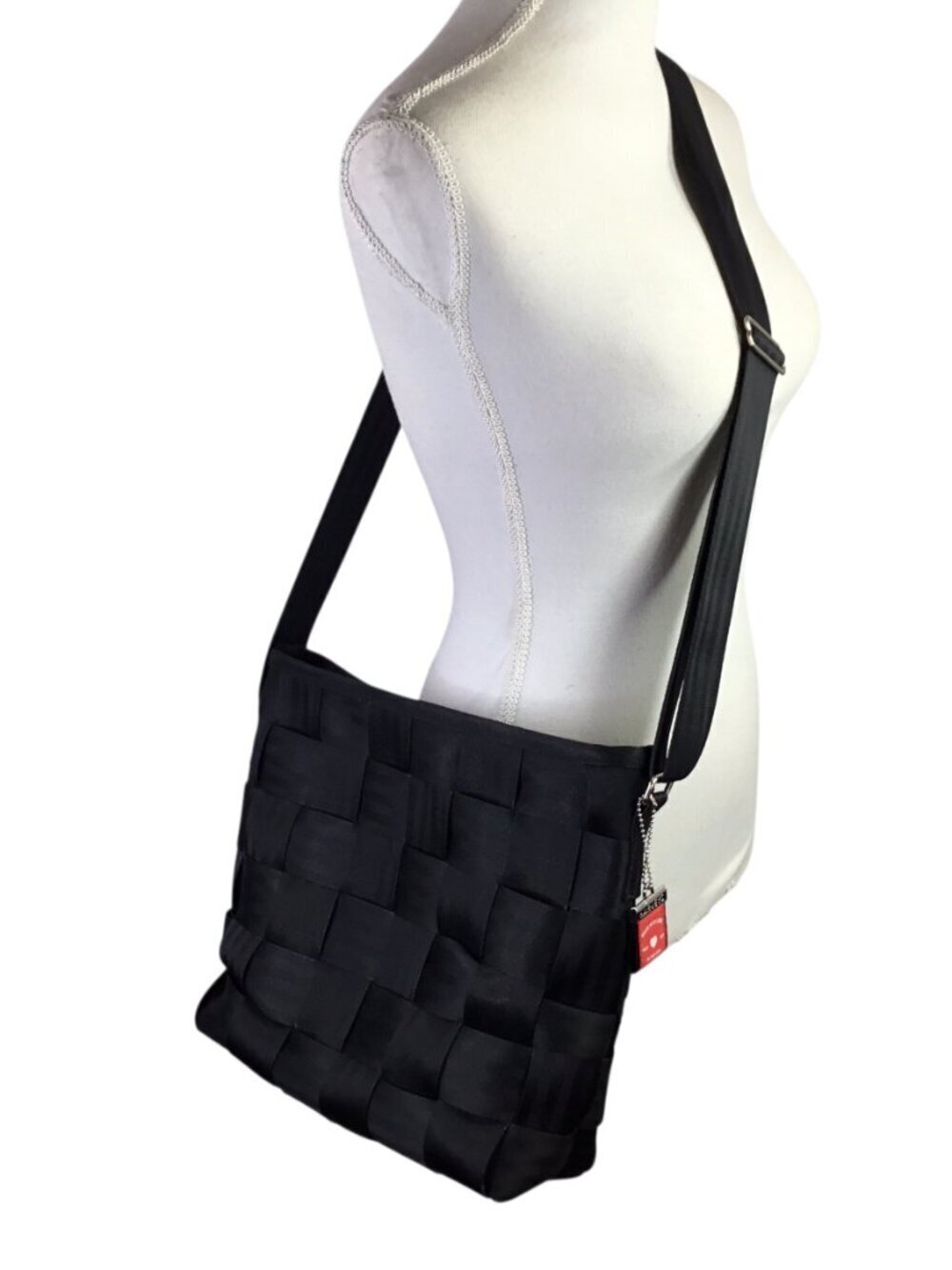 The Original Seatbelt Bag Crossbody Shoulder Purse Black USA Y2K Large Woven